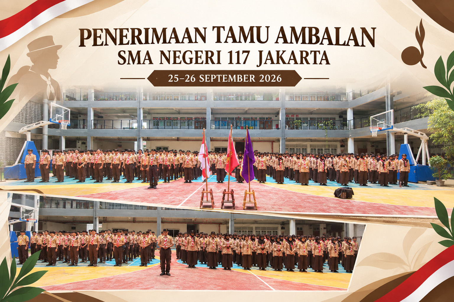 PENERIMAAN TAMU AMBALAN DI SMA NEGERI 117 JAKARTA (PENGUATAN KETERAMPILAN KEPRAMUKAAN - SCOUT SKILLS)